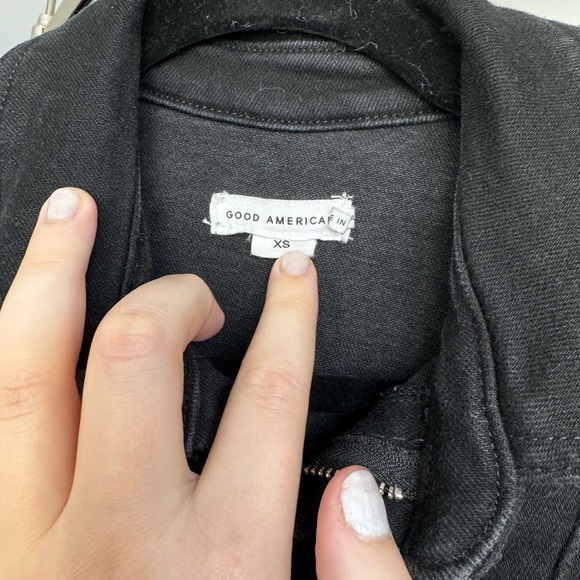 Good American Fit For Success denim jumpsuit in black - Picture 10 of 15